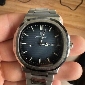 Lucky Fours Silver and Blue Watch